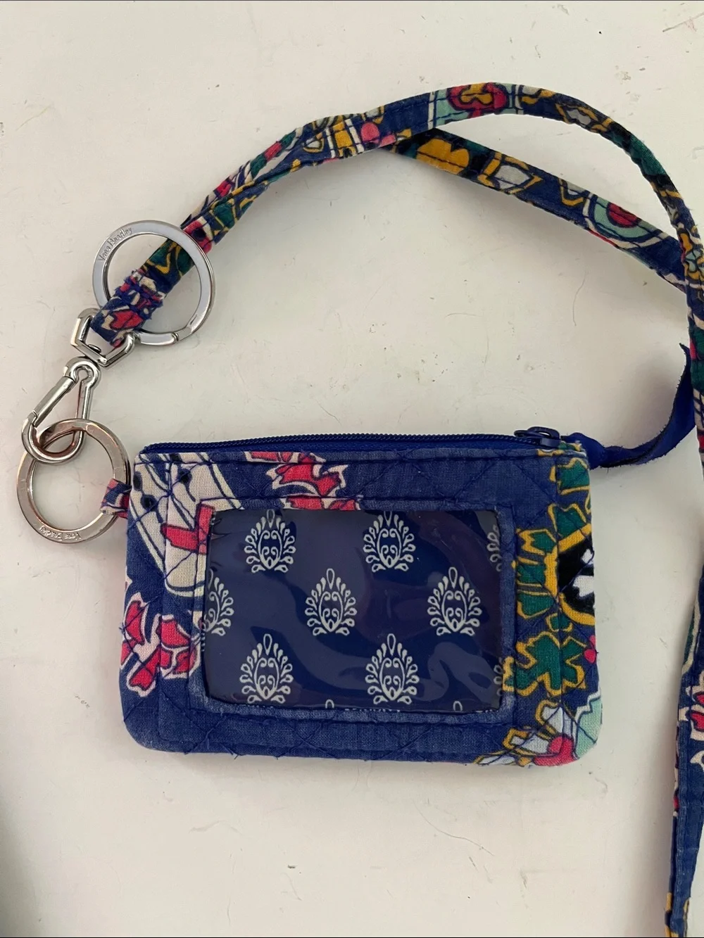 Vera Bradley Bundle  2 Cosmetic Zipper Bags plus 1 Zip ID Wallet/lanyard